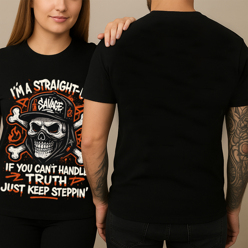 Savage Skull T-Shirt – Straight-Up Truth Graphic Streetwear Tee