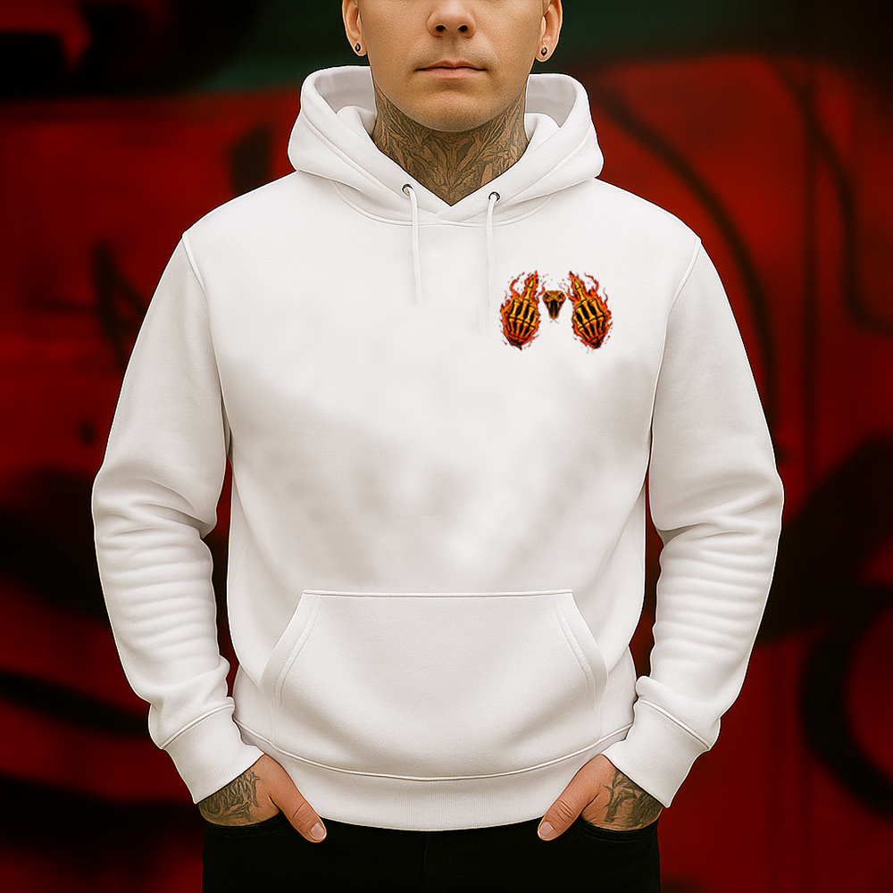 Do Dumb Stuff and Get Smart Quick Hoodie Funny Skeleton Flame Graphic