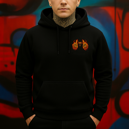 Do Dumb Stuff and Get Smart Quick Hoodie Funny Skeleton Flame Graphic