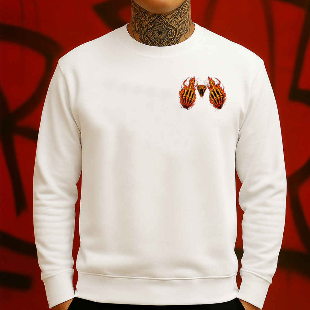 Do Dumb Stuff and Get Smart QuickSweatshirt, Funny Skeleton Flame Graphic, Bold Rebel Streetwear Gift