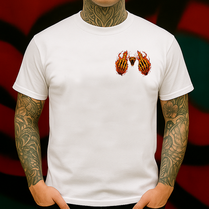 Do Dumb Stuff and Get Smart Quick T-Shirt Funny Skeleton Flame Graphic, Bold Rebel Streetwear Gift