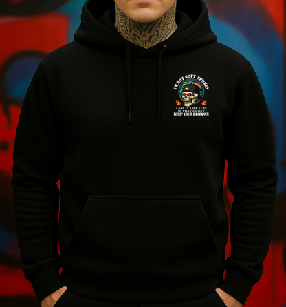 I’m Not Soft Spoken Hoodie Bold Skull Graphic for Rebels Who Say It Like It Is