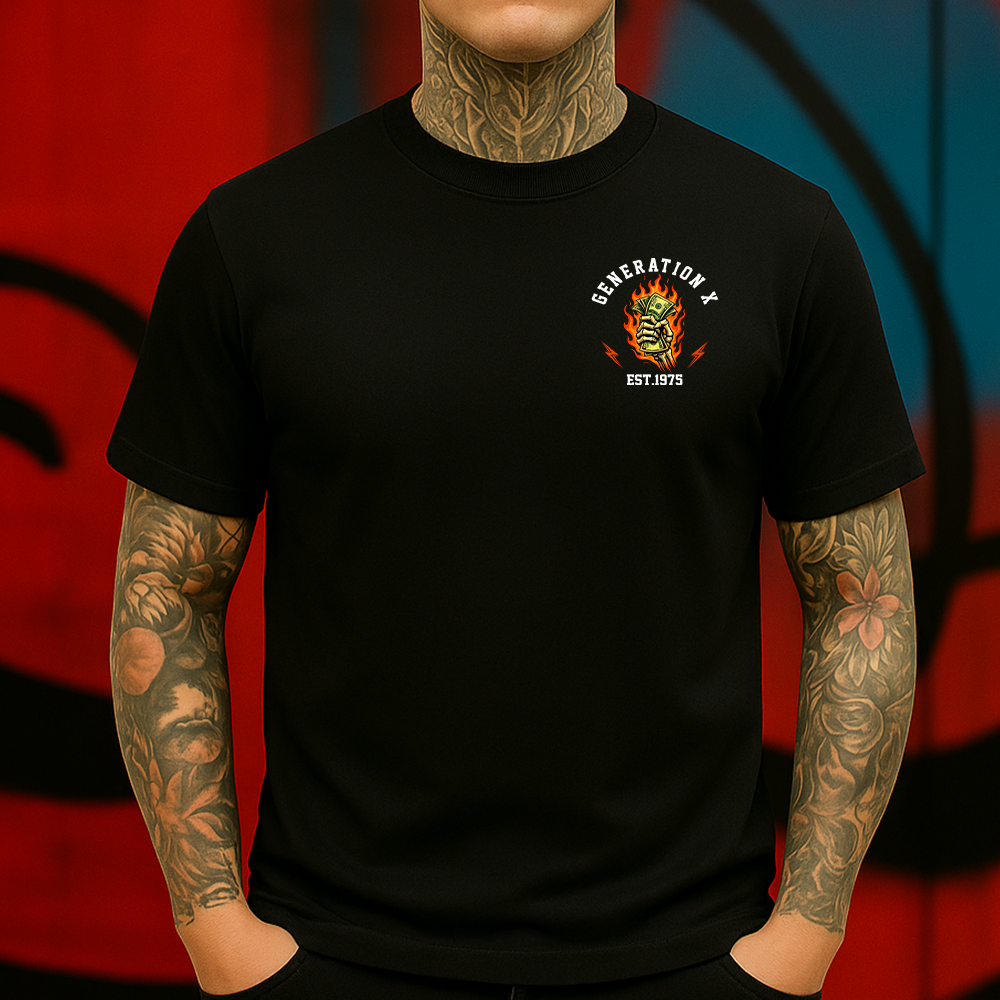 Working Like Crazy To Support The Lazy T-Shirt Funny Skeleton Flame Money Graphic for Hard Workers