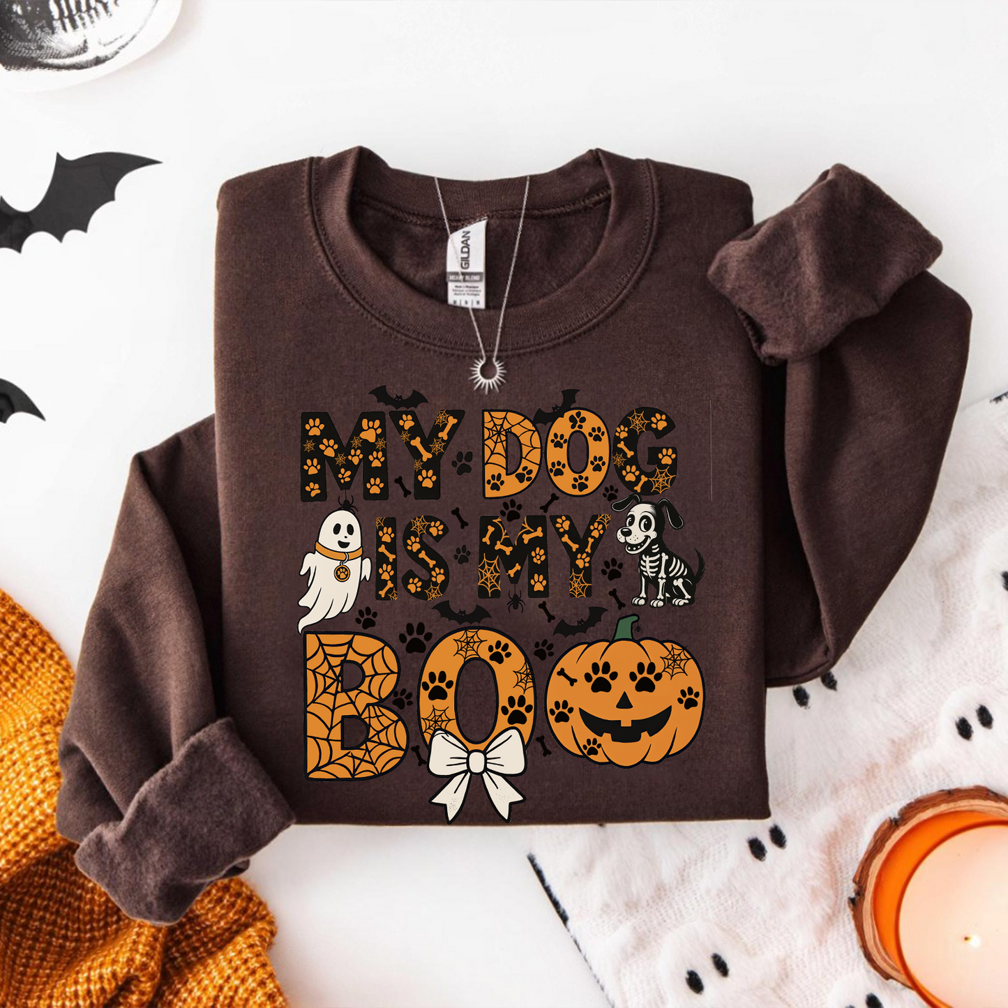 My Dog Is My Boo T-Shirt – Funny Halloween Dog Lover Tee