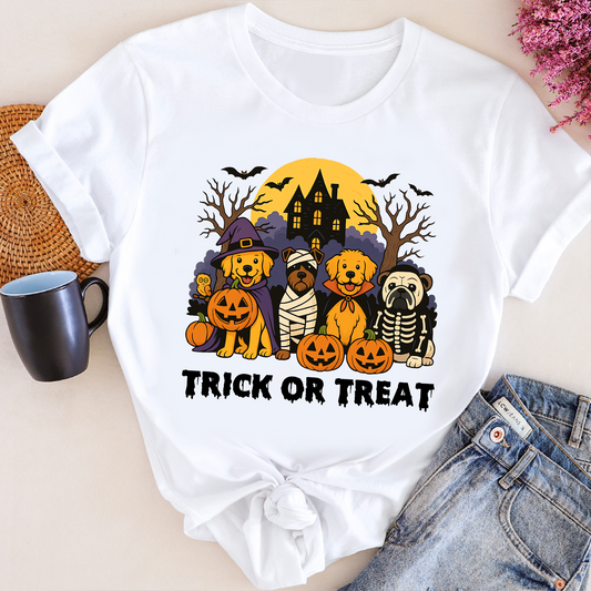 Halloween Dog Lover Shirt – Trick or Treat Funny Graphic Tee
