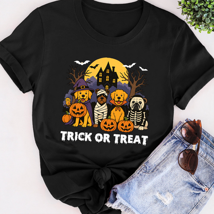 Halloween Dog Lover Shirt – Trick or Treat Funny Graphic Tee