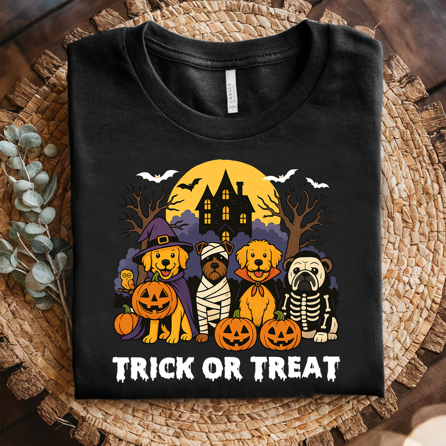 Halloween Dog Lover Shirt – Trick or Treat Funny Graphic Tee