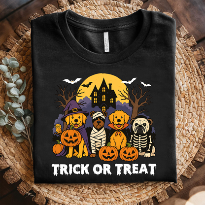 Halloween Dog Lover Shirt – Trick or Treat Funny Graphic Tee