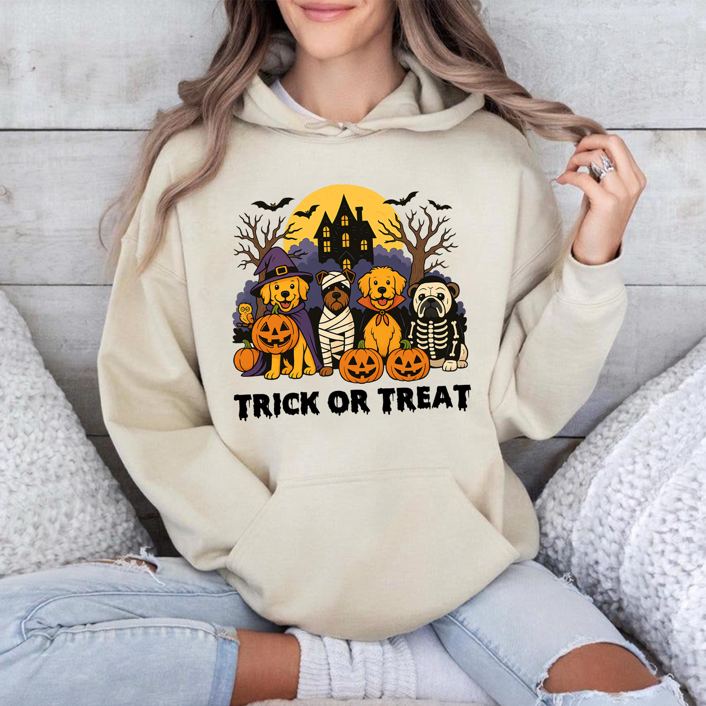 Halloween Dog Lover Shirt – Trick or Treat Funny Graphic Tee