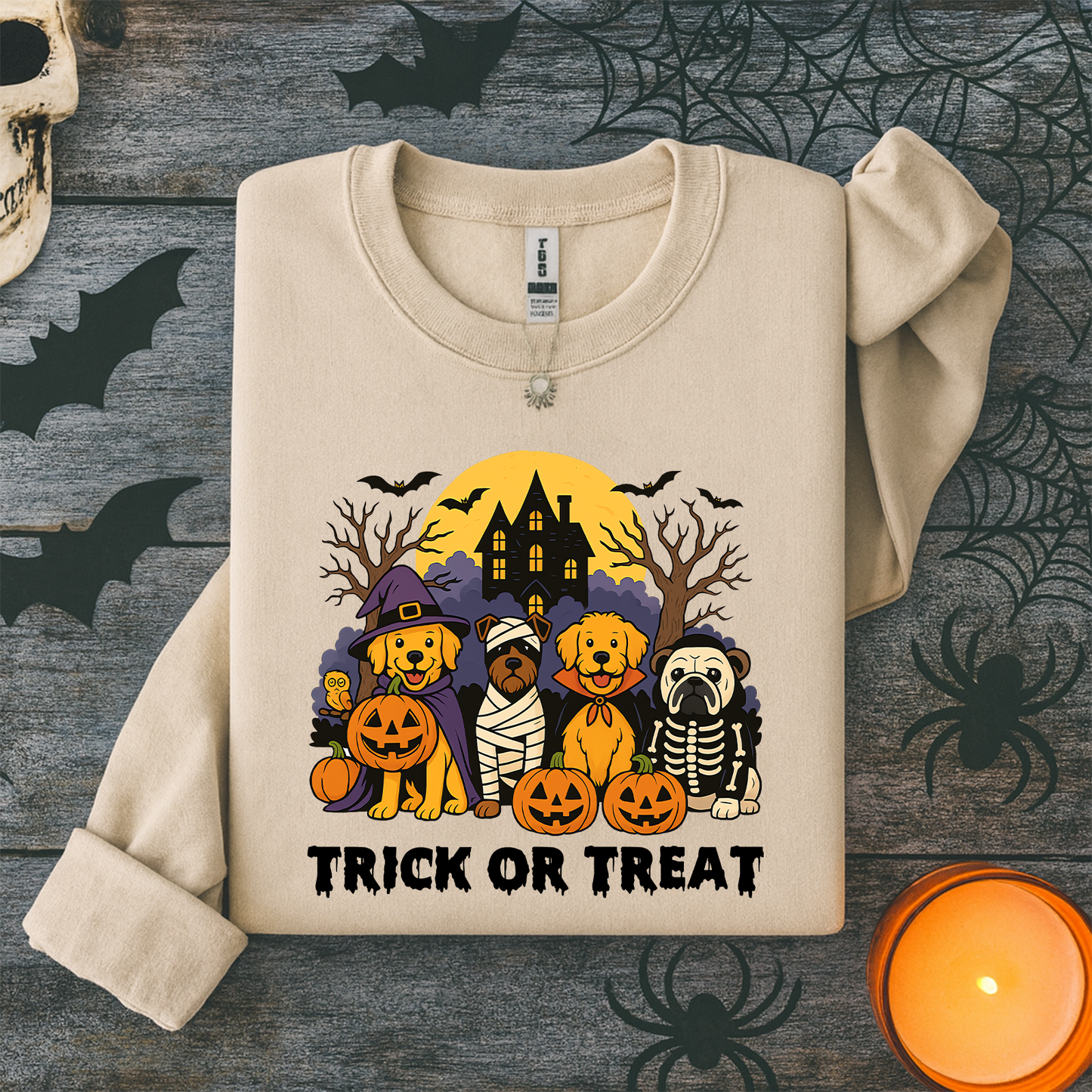 Halloween Dog Lover Shirt – Trick or Treat Funny Graphic Tee