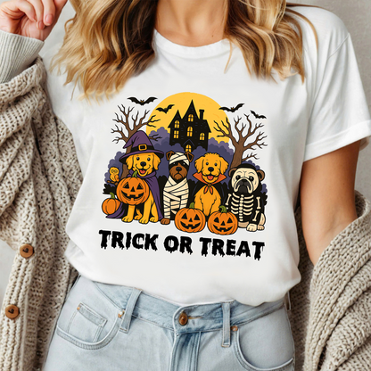 Halloween Dog Lover Shirt – Trick or Treat Funny Graphic Tee
