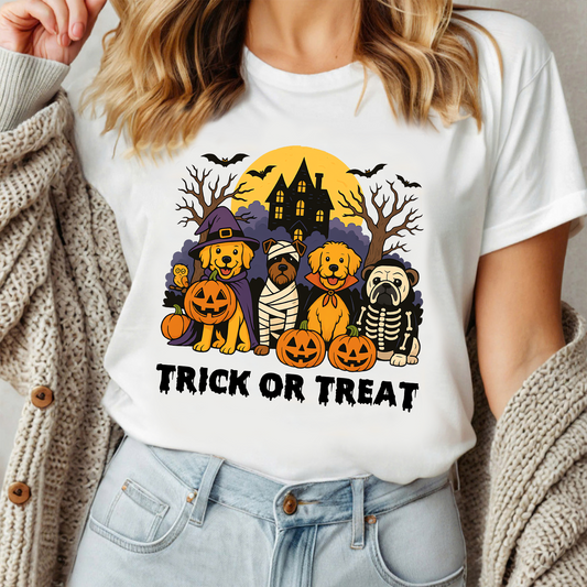 Halloween Dog Lover Shirt – Trick or Treat Funny Graphic Tee