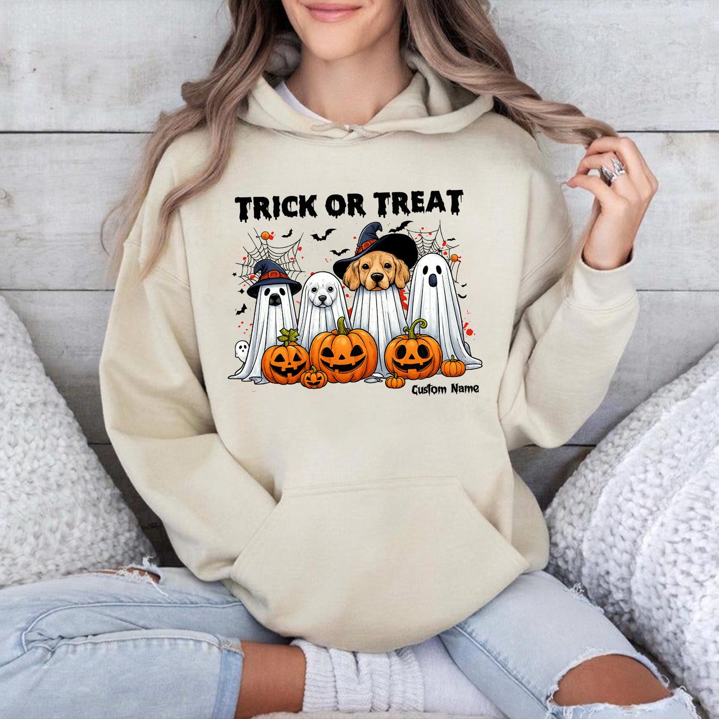 Halloween Dog Lover Shirt – Custom Pet Face & Name Trick or Treat Tee
